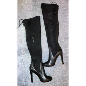Nine West leather & suede thigh high boots sz 7